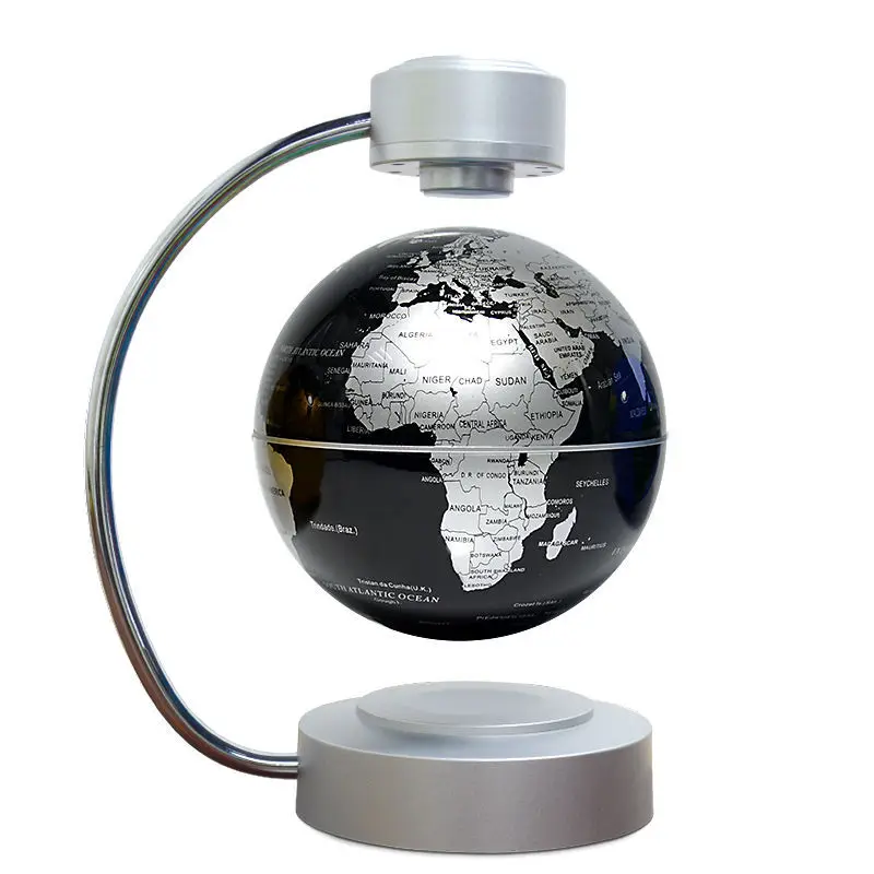 Magnetic Levitation Globe with LED Light, Floating World Map Lamp for Home Office Desk, Tech Gift for Students