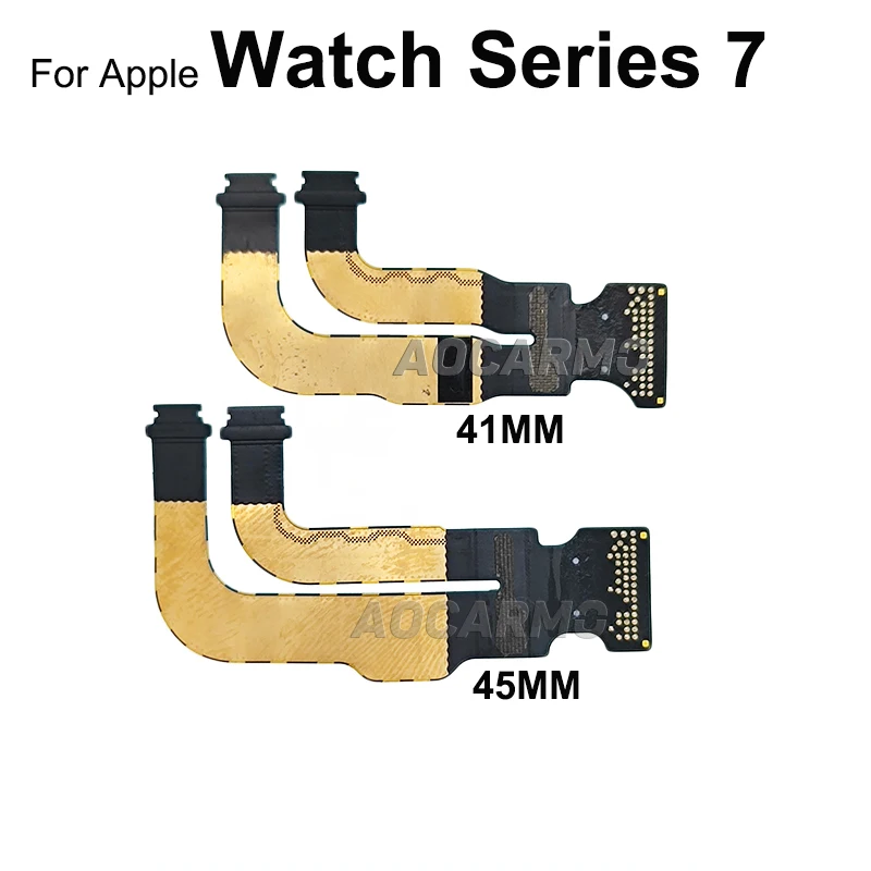 Aocarmo For Apple Watch Series 7 Series7 41mm 45mm LCD Display Screen Flex Cable Repair Replacement Parts