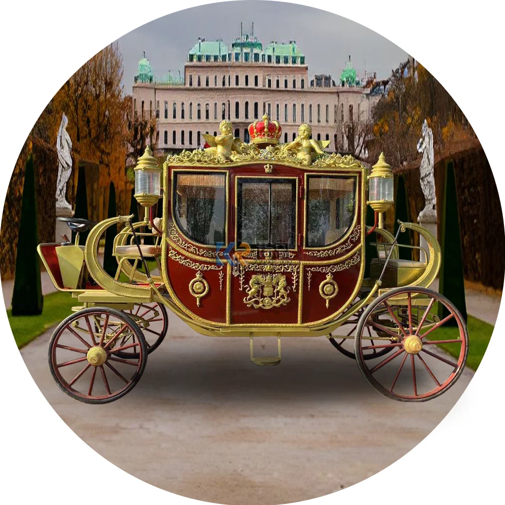 Luxury European Wedding Electric Powered Customizable Royal Carriage Elegant Tourism Style Royal Carriage For Ceremony Event
