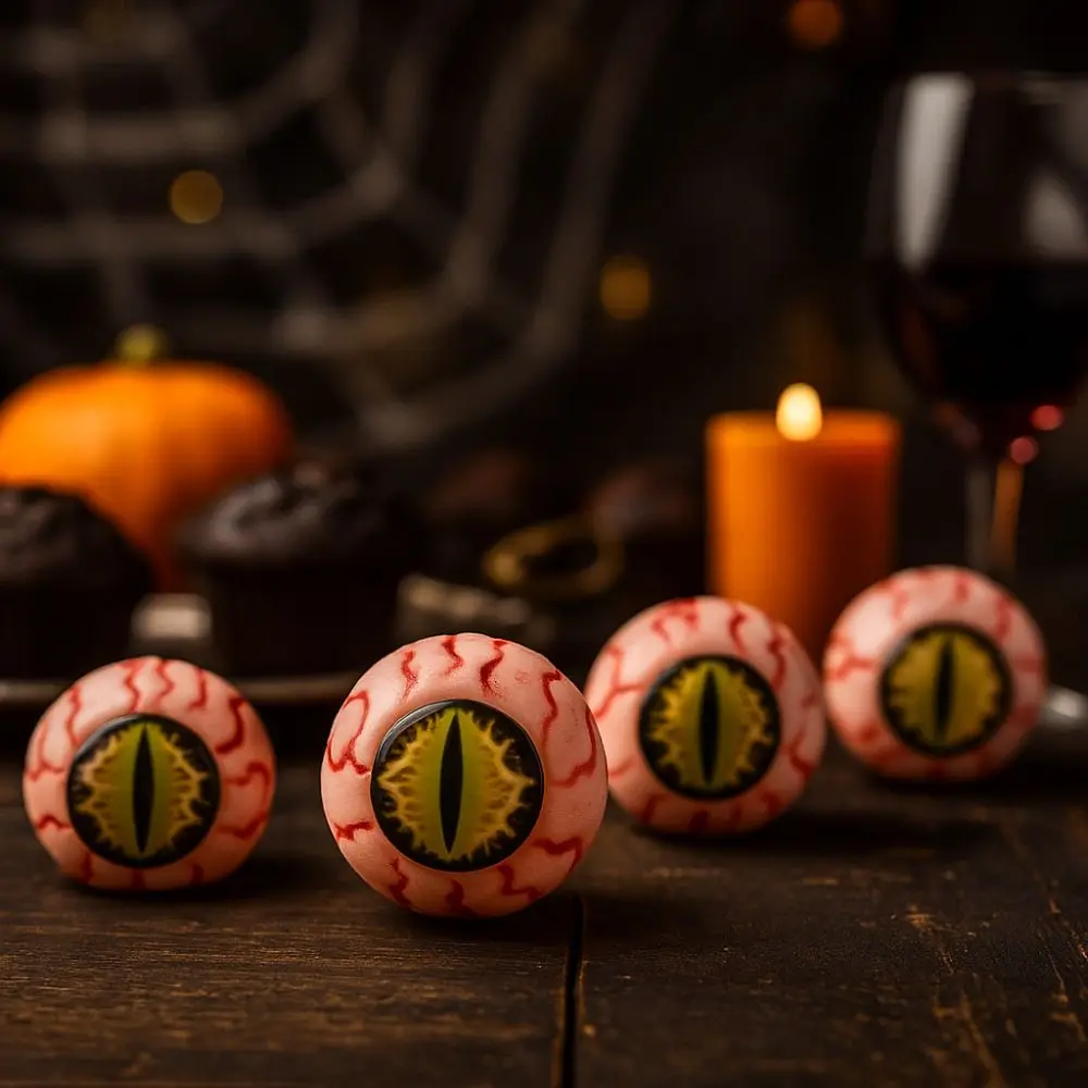 

10pcs Eyeballs Toys 5cm Halloween Eyeballs Realistic Simulation Red Bloodline Eye Plastic Halloween Fake Balls Halloween