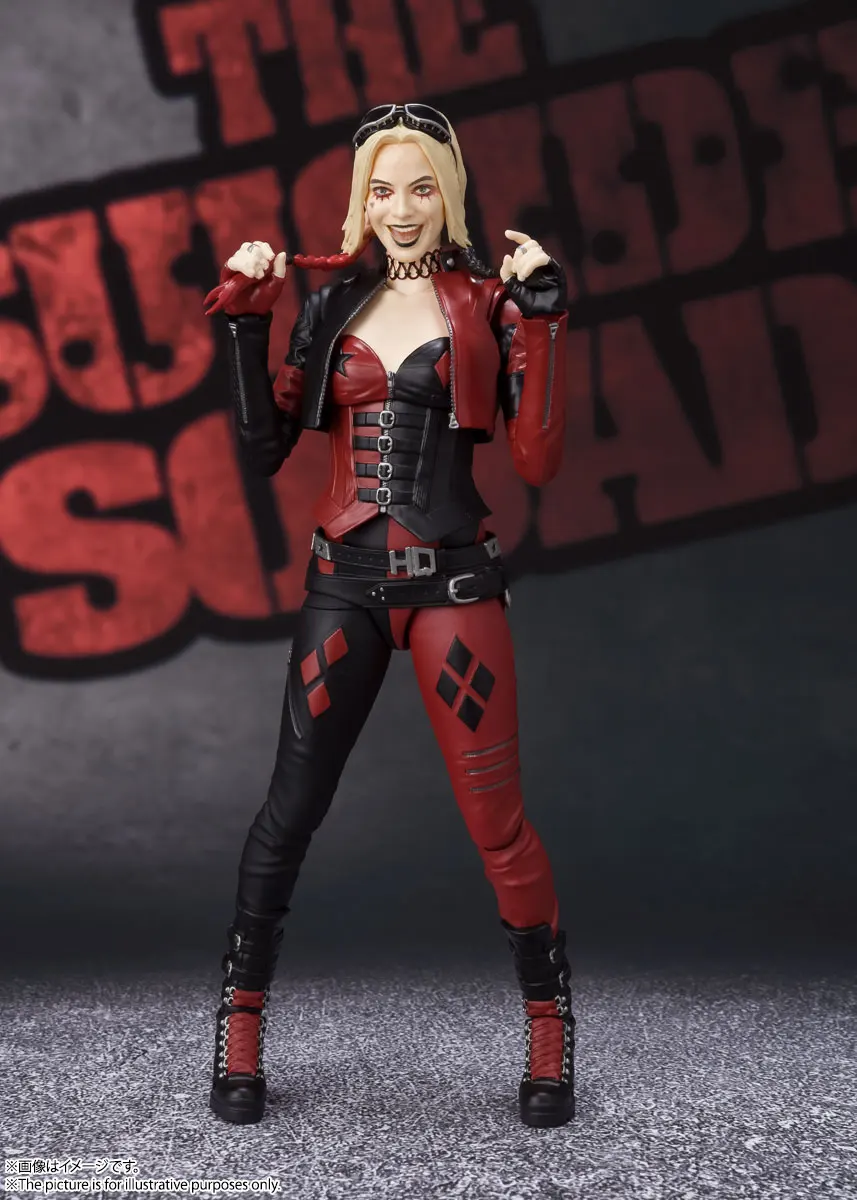 Bandai Original SHFiguarts DC Comics THE SUIGIDE SQUAD Harley Quinn Action Figure Active Joints Model Hobbies Collectible Gift