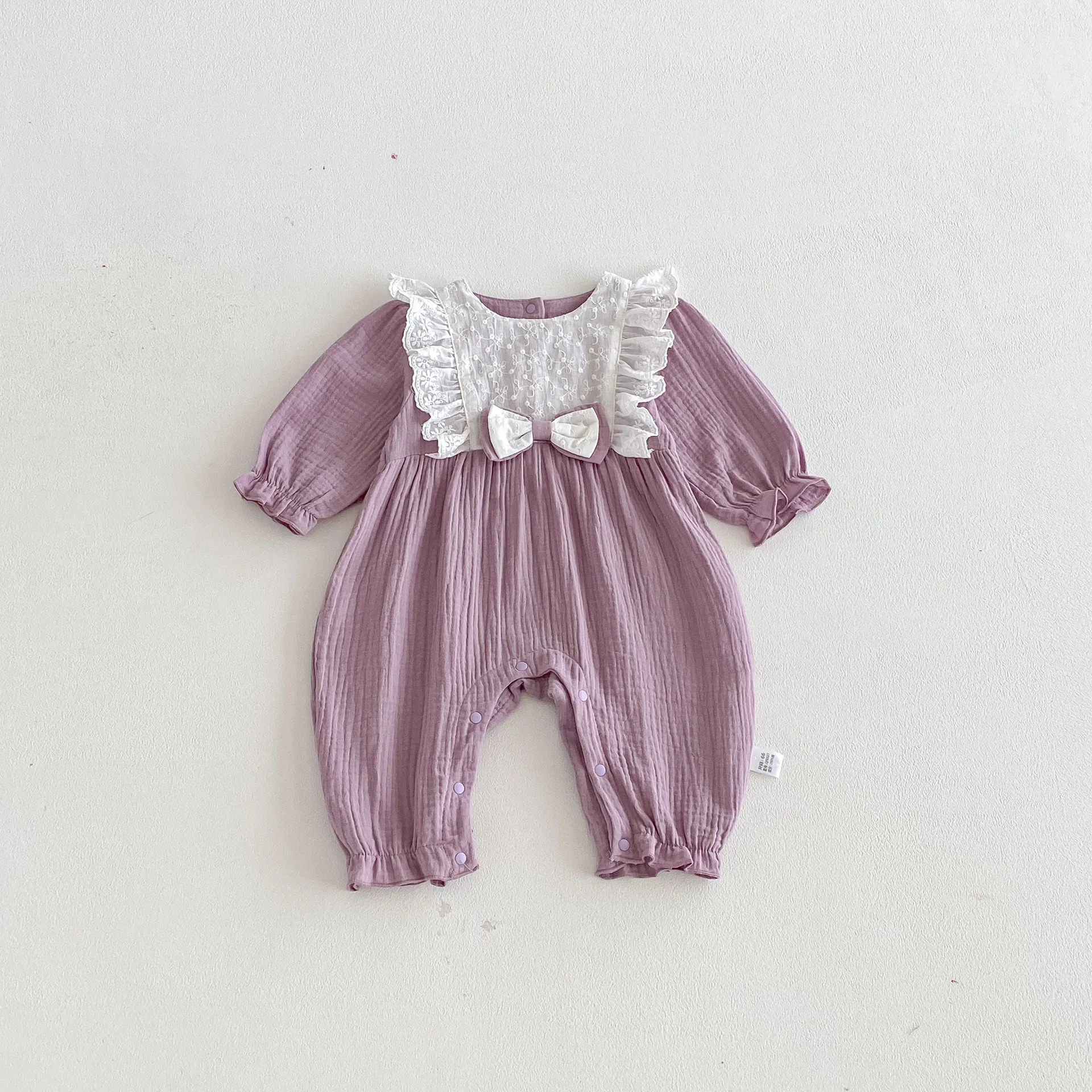 ملابس بناتي لطيفة لعام 2026 ملابس زاحفة طويلة للرضع والأطفال الصغار بذلة دافئة لحديثي الولادة ملابس رومبير