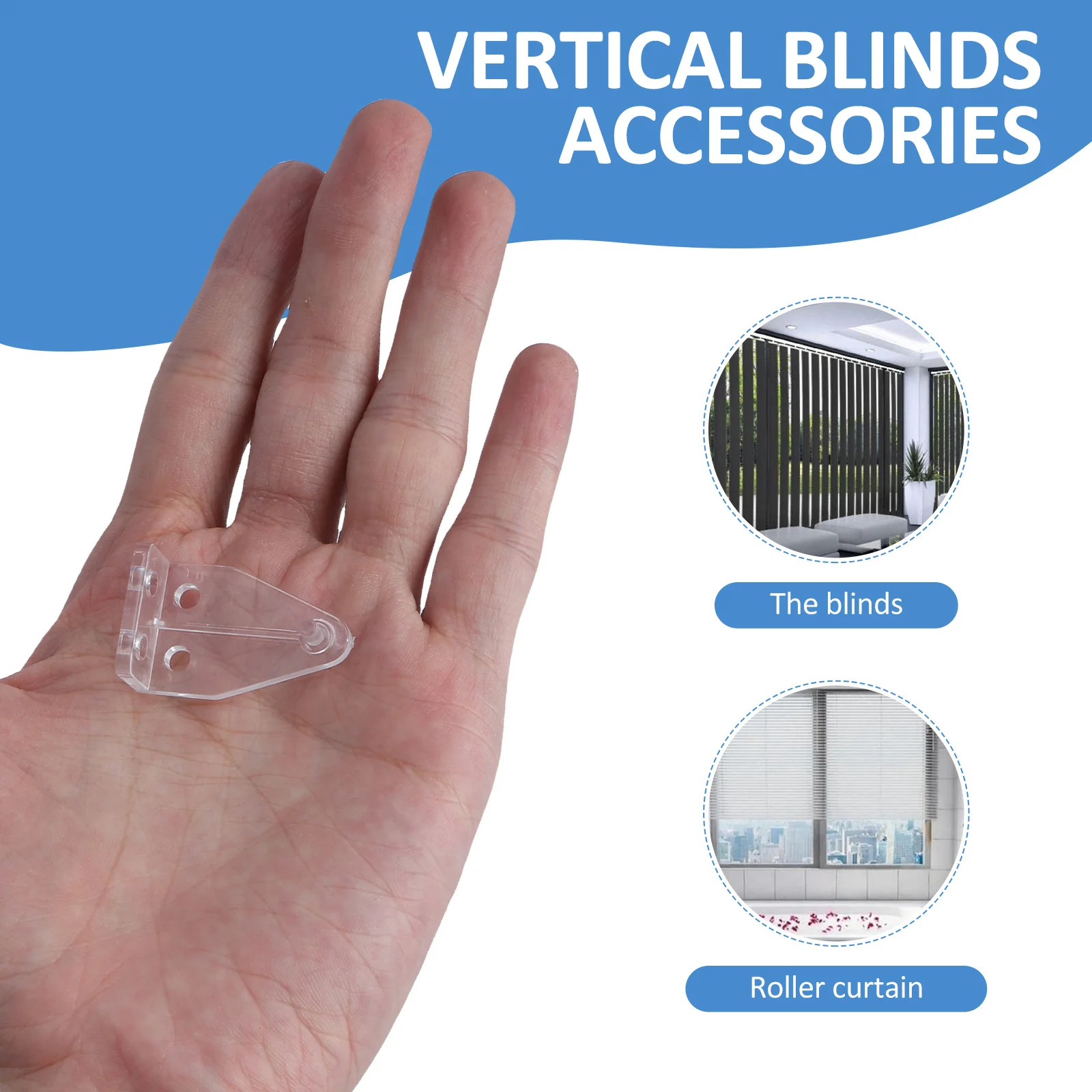 

40Pcs Window Blinds Hooks Strong Roller Curtain Positioning Accessories Simple Structure Easy to Install Wall Mount Fixator Hook