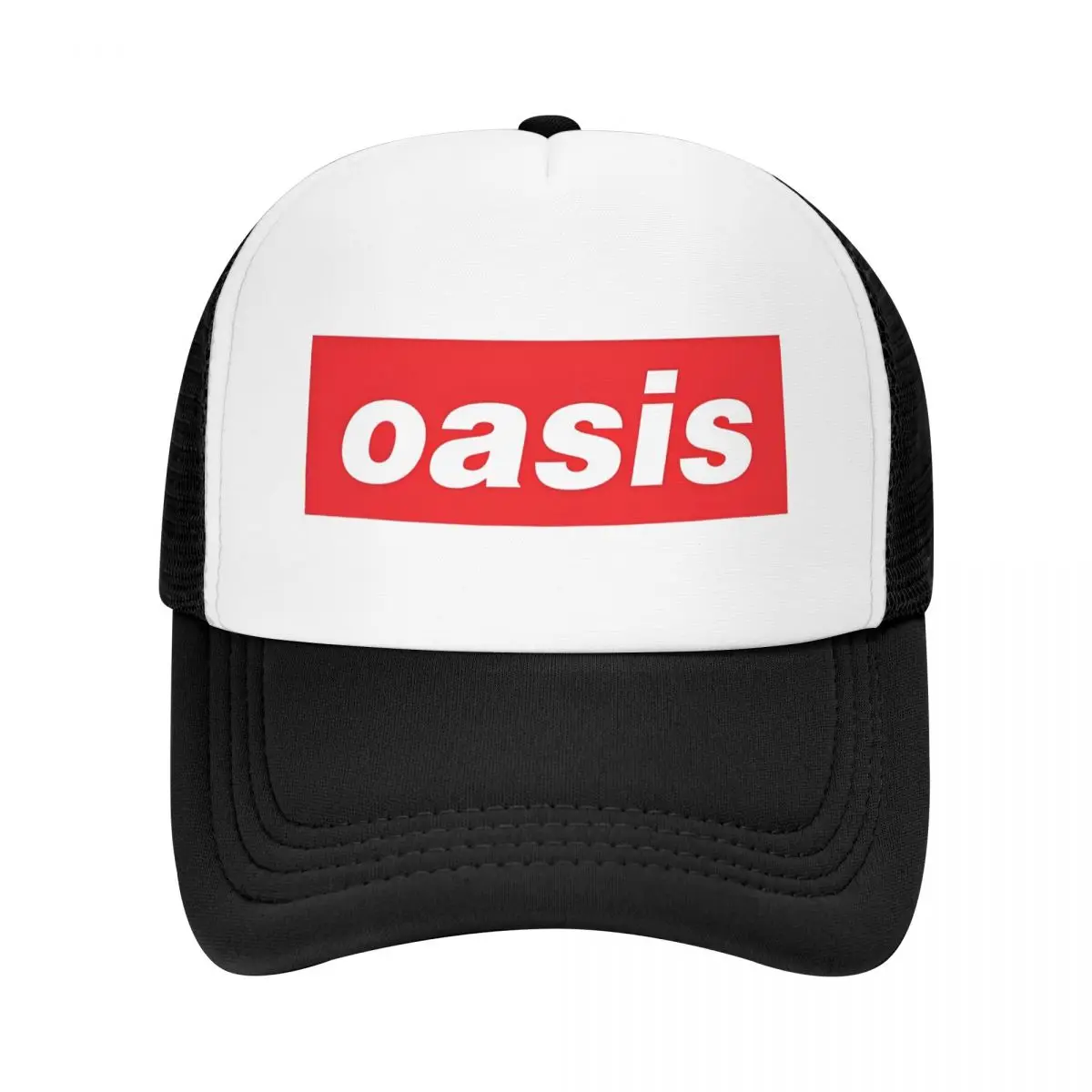 O-Oasis Heavy British Mesh Baseball Cap Fashion Trucker Worker Cap Dad Hat Adjustable Polyester Golf Hats Summer Trucker Caps