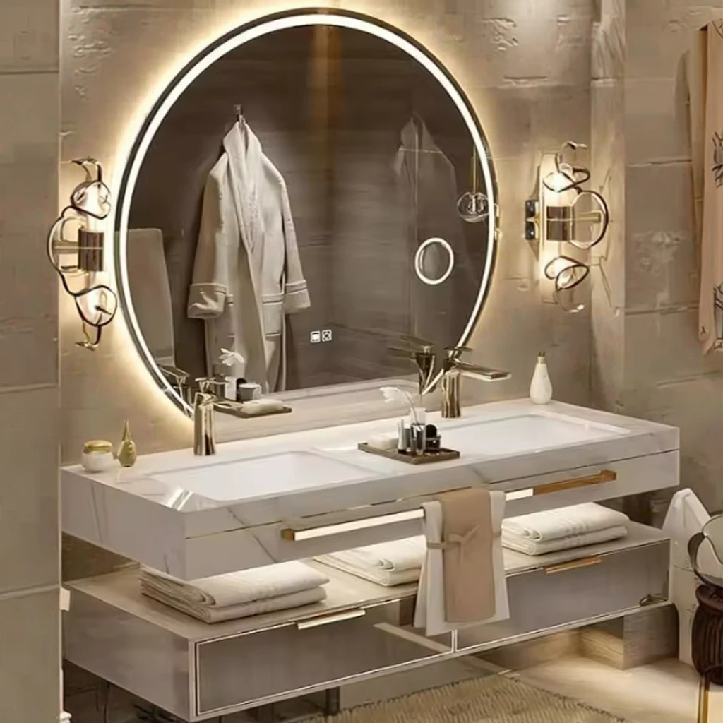 Factory-direct Sale of Modern Style Hotel Bathroom Sinks and Villa Luxury Bathroom Cabinetspromote sales