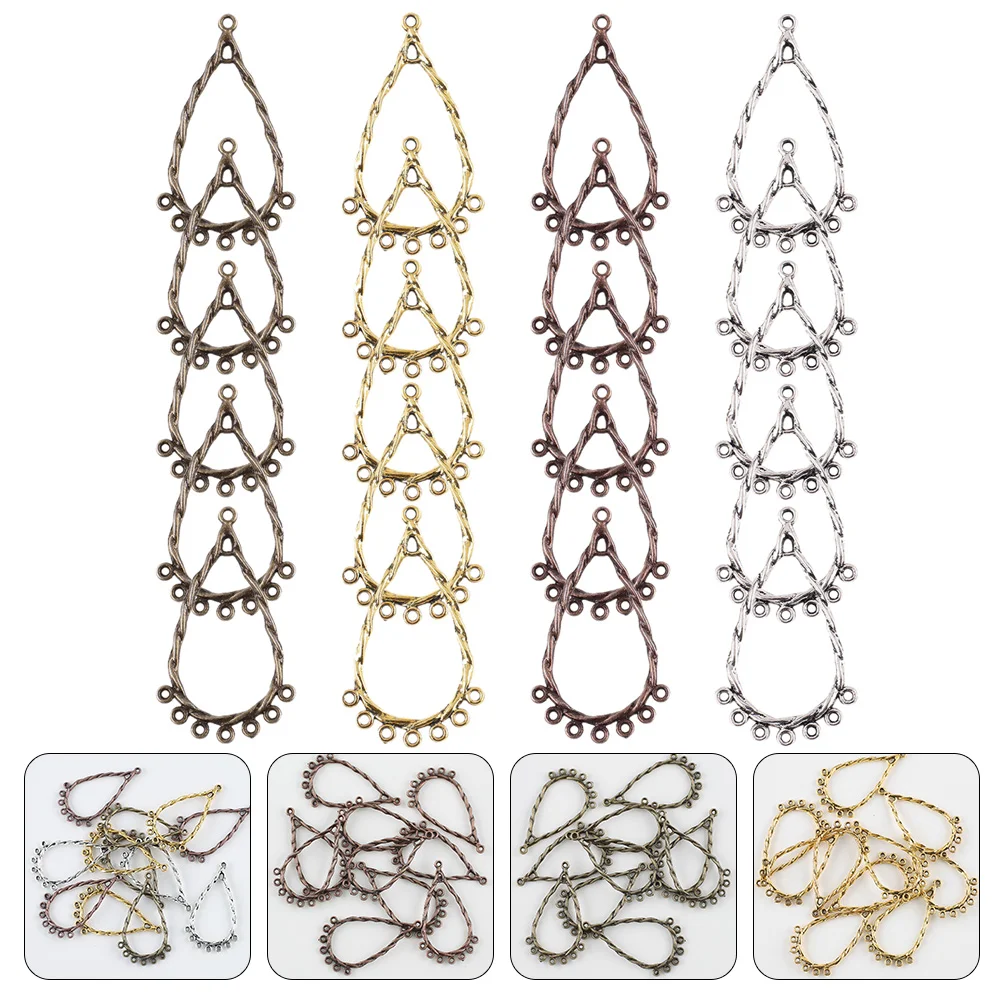 50 Pcs Cutout Necklace Pendant Decorative Serving Tray Earring Charms for Jewelry Making Dangle Earrings Girls Supplies