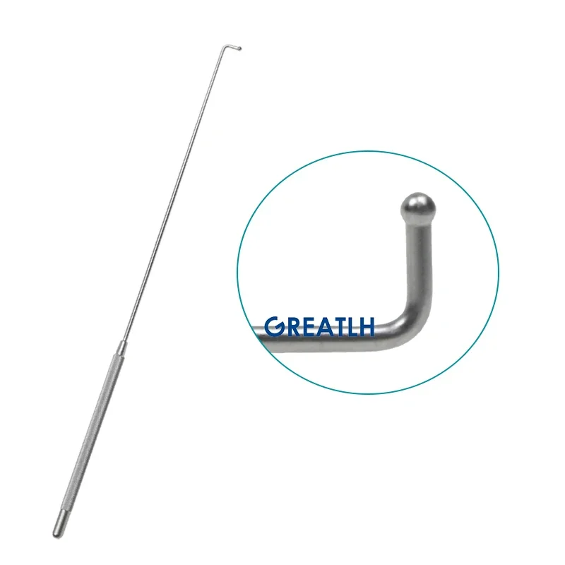 1pcs 278mm Dual Channel Nerve Root Probe Spinal Nerve Probe Lumbar Pedicle Probe Orthopedic Instrument Stainless Steel