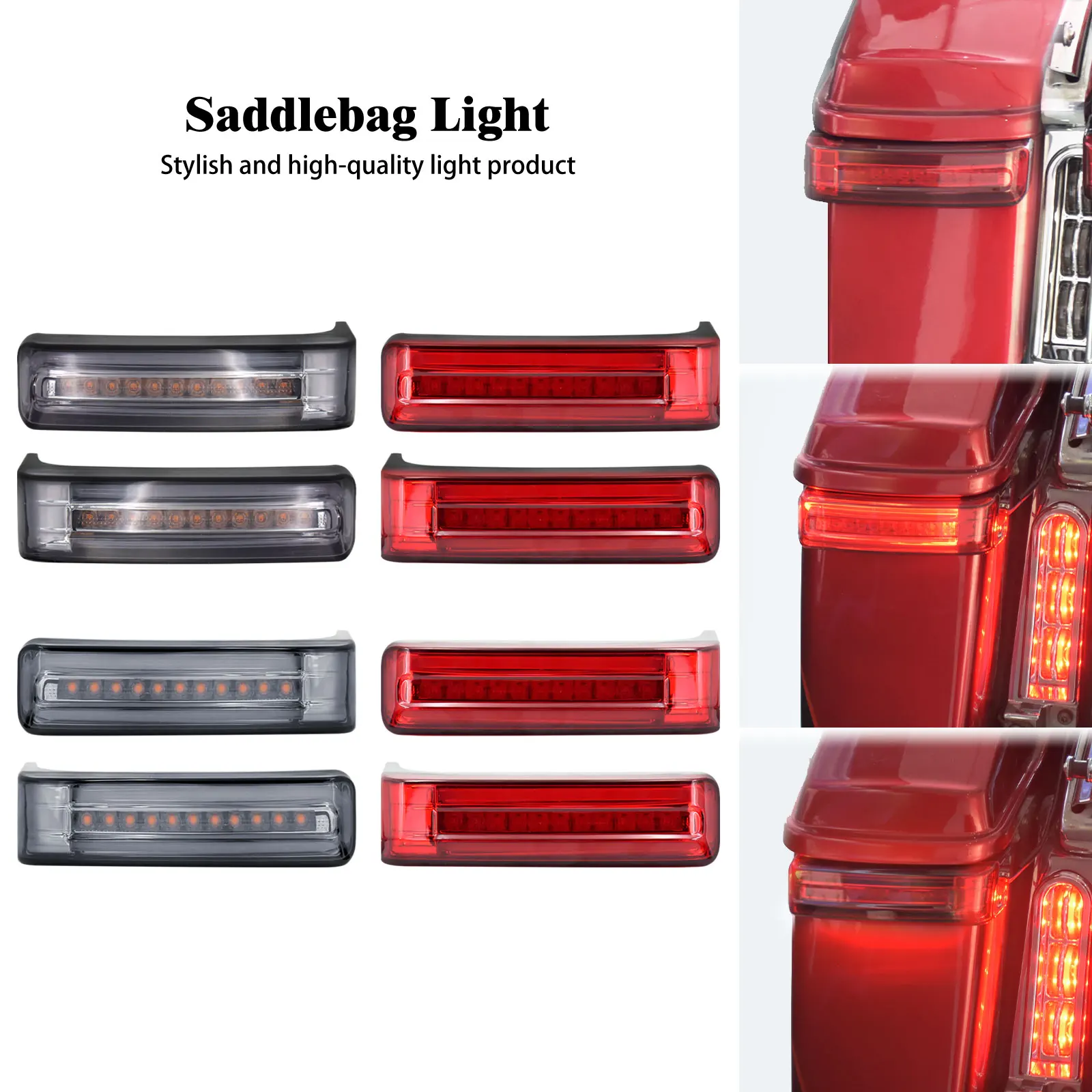 Motorcycle Rear Saddlebag Brake Light Turn Signal Lamp For Touring Road Glide Street Glide Road King FLHR  Limited CVO 97-22