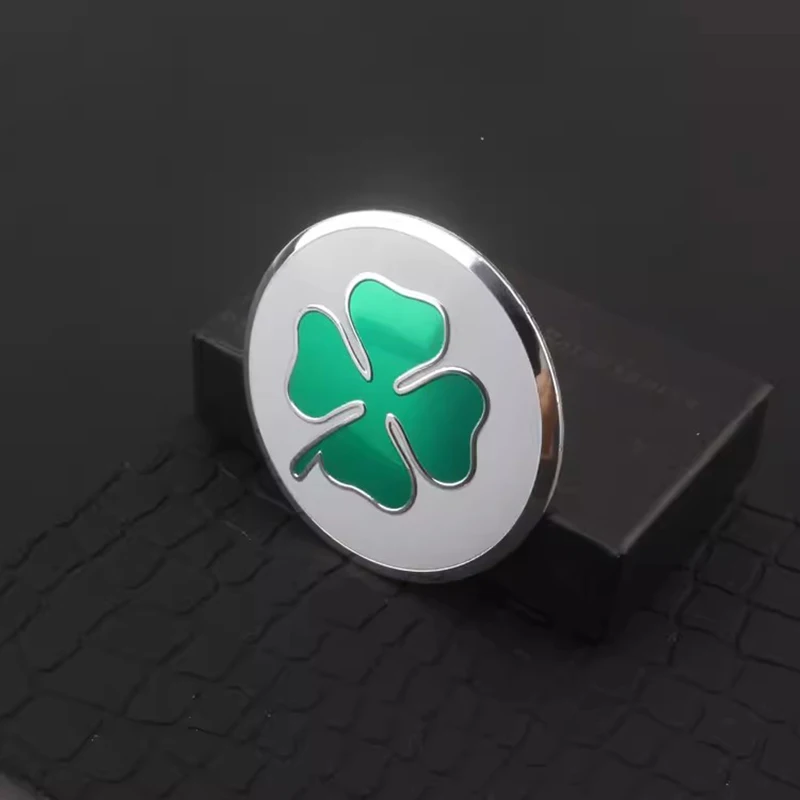 56mm Lucky Four Leaf Clover Car Wheel Center Emblem Hub Caps Stickers for BMW Mercedes Benz Honda Ford Chevrolet Mazda Jeep