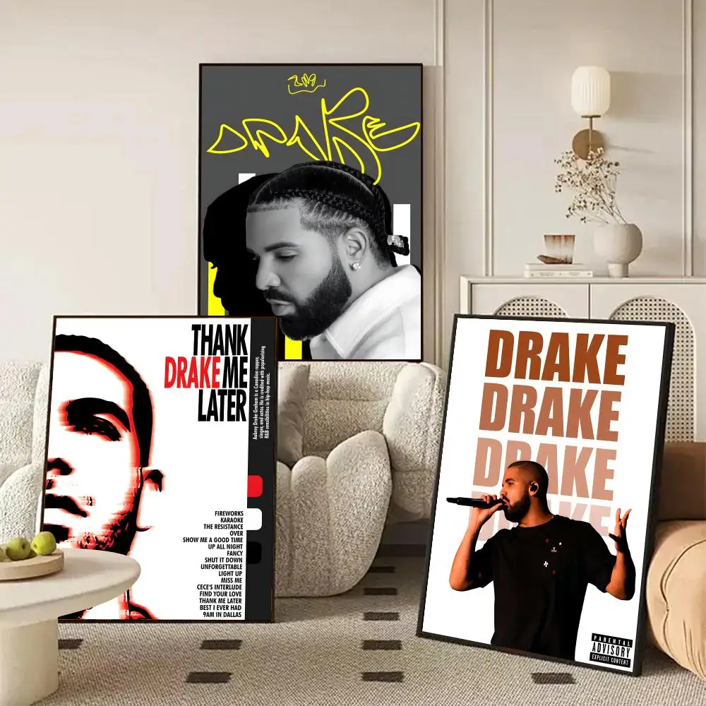 D-Drake Poster HD Wall Art Decal Self-Adhesive Aesthetic Decor For Home Living Bedroom Bar Aesthetic
