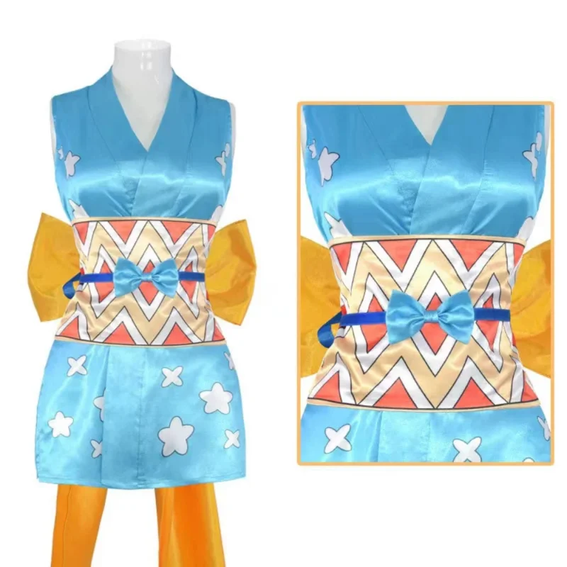 Anime Wano Country Nami Cosplay Costumes Kimono Dress Halloween Costumes for Women Vestido Role Play Suit Clothing