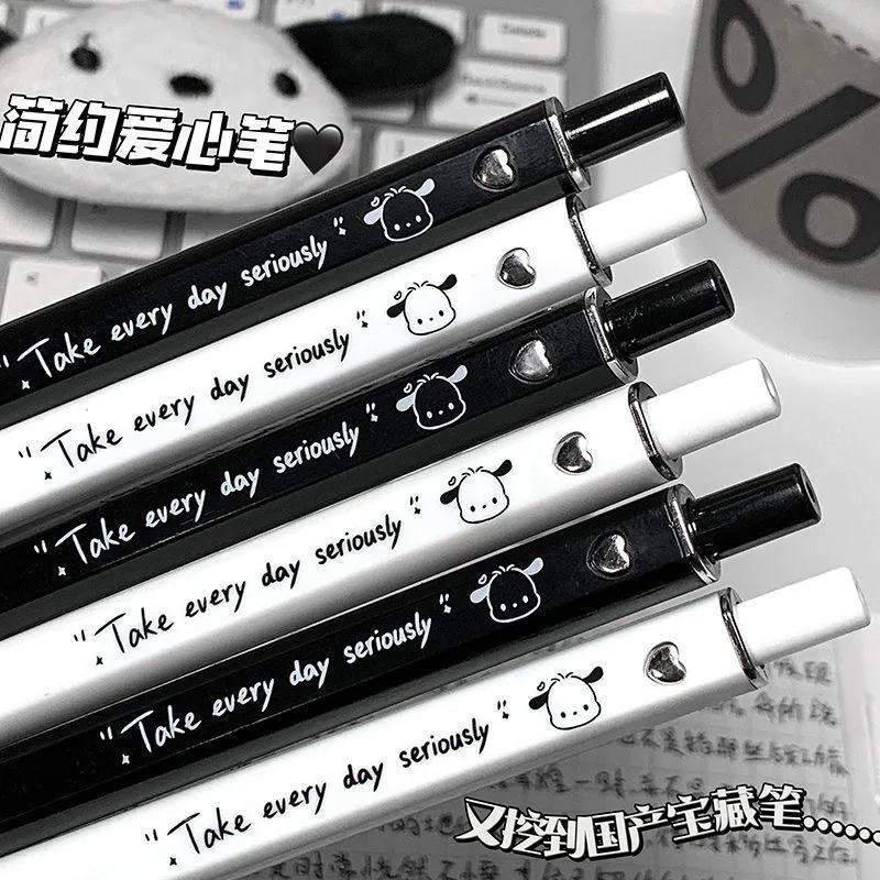 Sanrio Pochacco Neutral Pen Hello Kitty Kawaii Cute Kuromi Cartoon Student School Supplies Examination Stationery Gifts Gifts