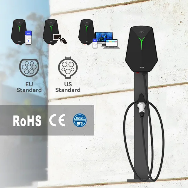 HIC EV Charger Factory Type 2 7kw 22kw Wireless App Wallbox wall Fast Electric Charging Station AC EV Car Charger