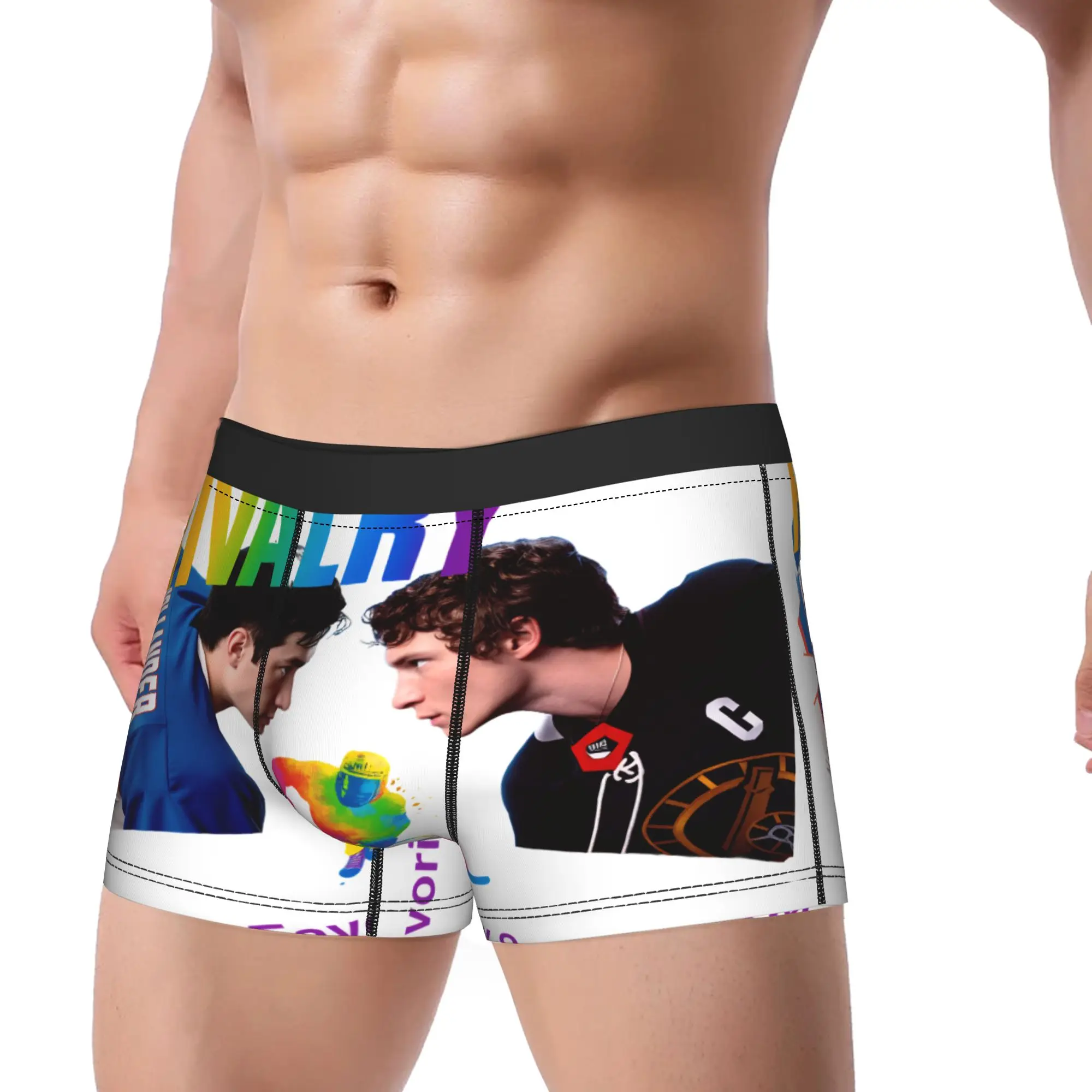 Printed Boxer Shorts Panties Briefs Men's Shane Hollander & Ilya Rozanov Underwear Heated Rivalry Soft Underpants for Homme