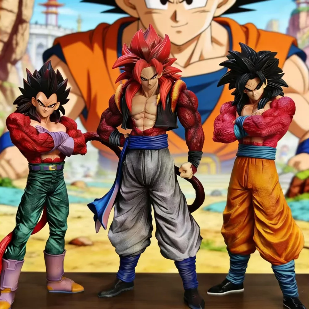 Dragon Ball Ssj4 Gogeta Figur mit Austauschbaren Händen und Armen Super Saiyan 4 Gogeta PVC Actionfiguren Sammlermodell Spielzeug Geschenke