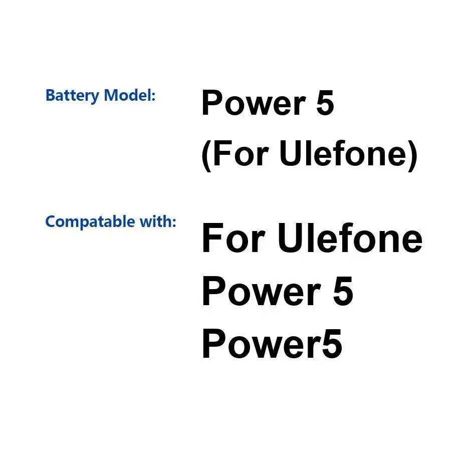 

Для Ulefone Power 5 13000 мАч аккумулятор мобильного телефона безопасный долговечный