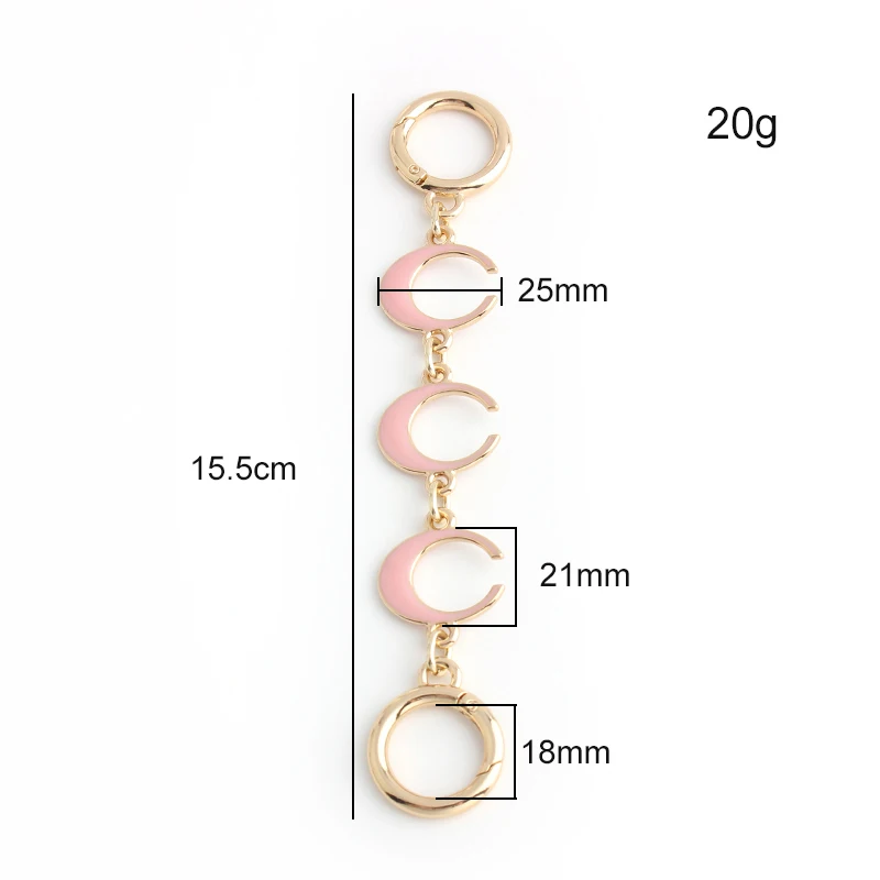 1PC Moon Shape Wallet Shoulder Bag Extension Chain with Alloy Spring Door Knocker for Underarm Bag Replacement Accessories