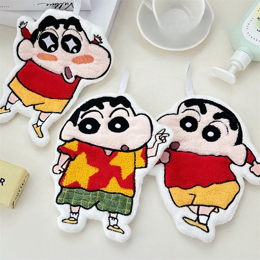 

New Crayon Shin chan Pendant Cute Hand Wipes Kitchen and Bathroom Comes with Hanging Rope Water Absorbing and Non shedding Hair