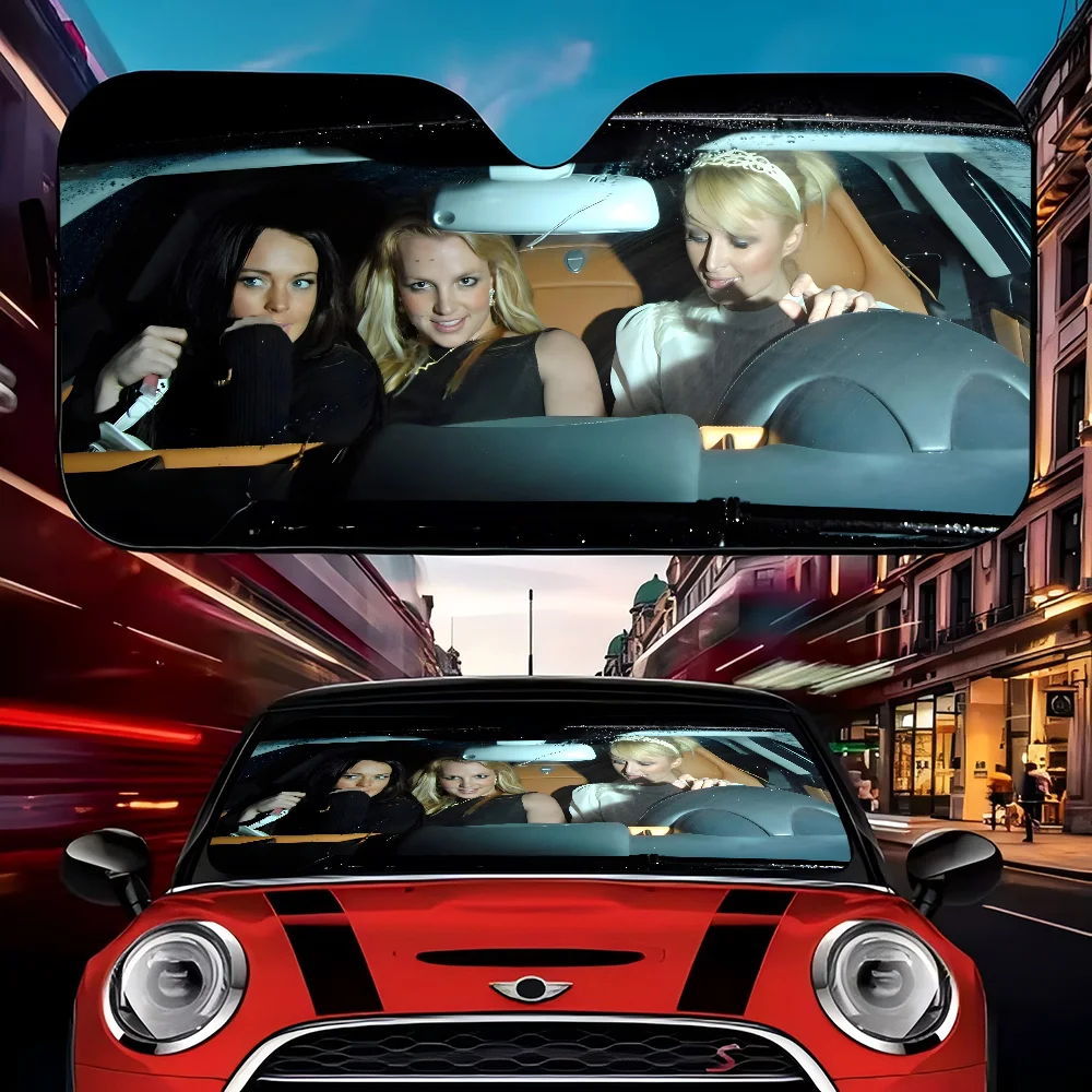 

Bad Girl Trio Auto Windshield Sun Shade Block UV Rays Sun Visor Protector Car Sunshade Gifts For Dad Boyfriend