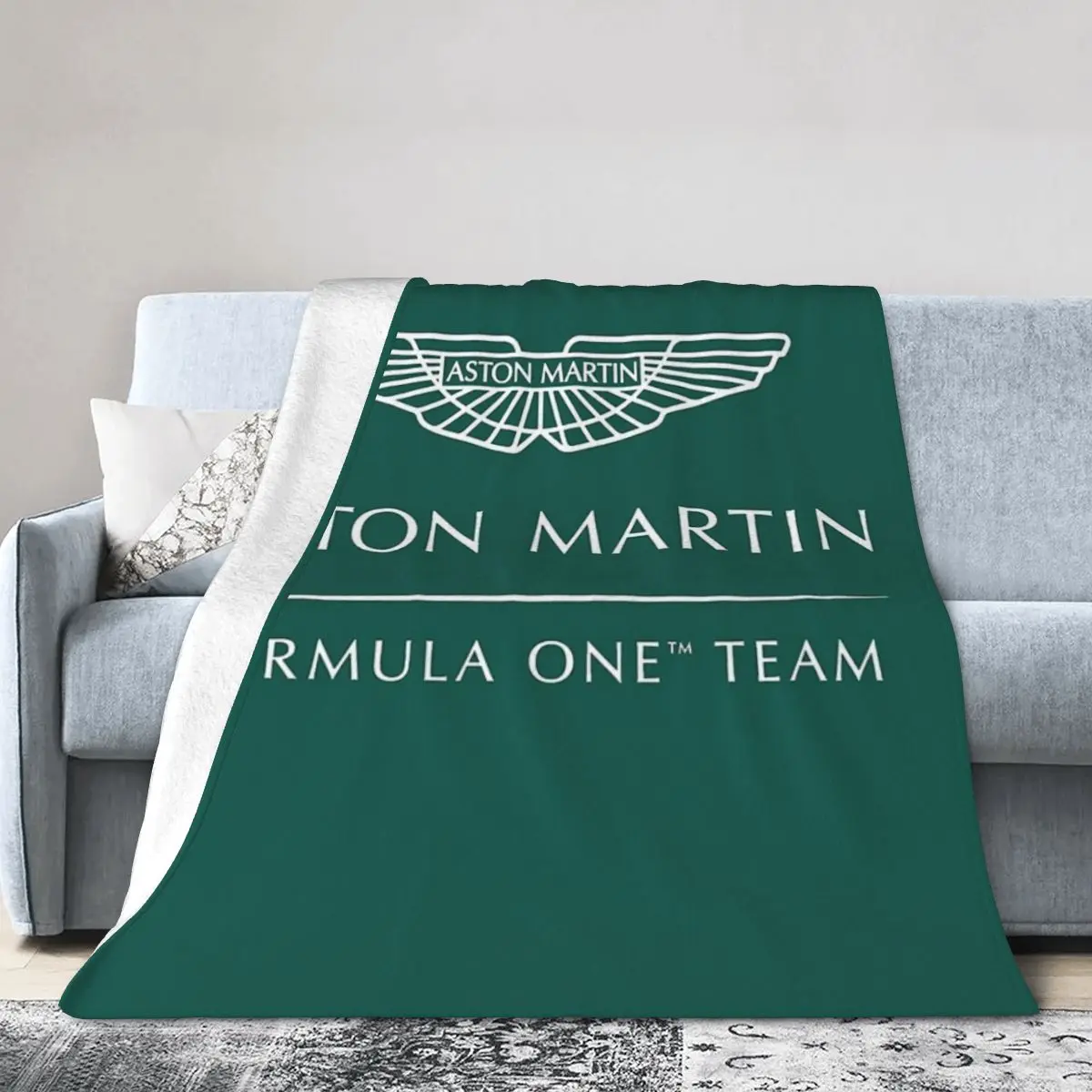 Aston Martin F1 Blanket Soft Warm Flannel Throw Blanket Plush for Bed Living room Picnic Travel Home Couch