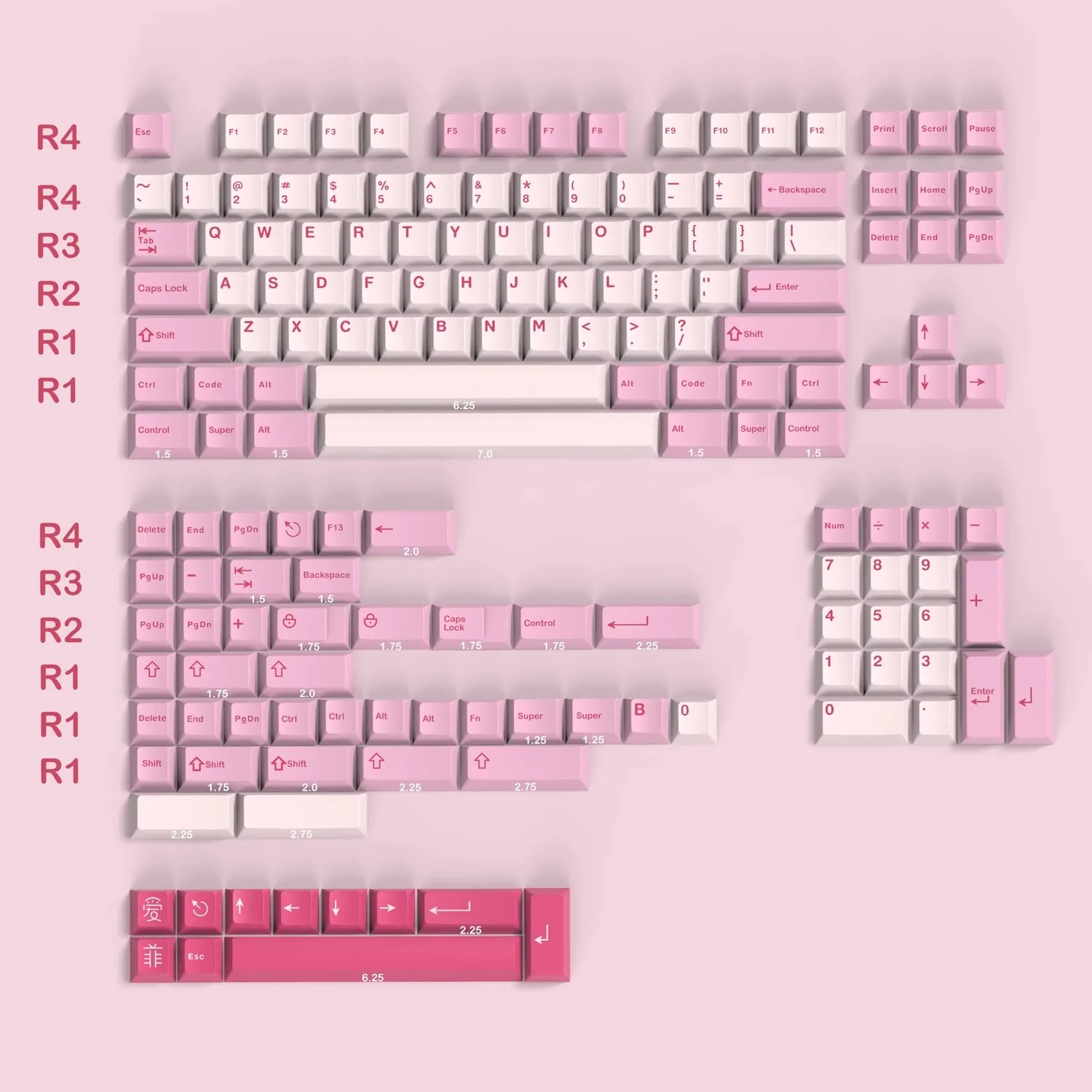 1 Set Aifei The Dungeon of Black Company Rim Keycaps PBT Dye Subbed Key Caps Anime Cartoon Game Keycap Cherry Profile MX Switch