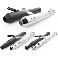 Silenciador de Escape de motocicleta Retro Vintage clásico galvanoplastia Escap Moto para Cafe Racer Bobber Chopper personalizado