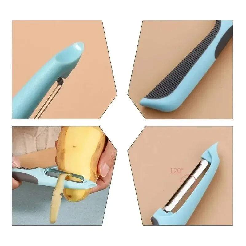 1/2 Pcs  Stainless Steel Portable Fruit Knife Peeling Knife Creative Kitchen Multifunctional Sharp Fruit Potato Planer