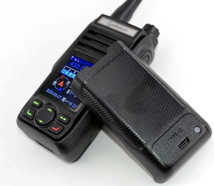 GUOHETEC-walkie-talkie GH-N75 a prueba de salpicaduras, transceptor de mano, posición de pantalla GPS con batería USB, rescate turístico al aire