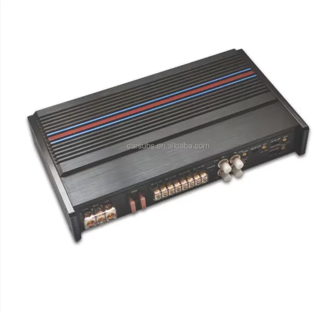 Amplifier Subwoofer Mobil 4 Saluran SQ RMS 150W Puncak 5000W Fullrange Kelas AB