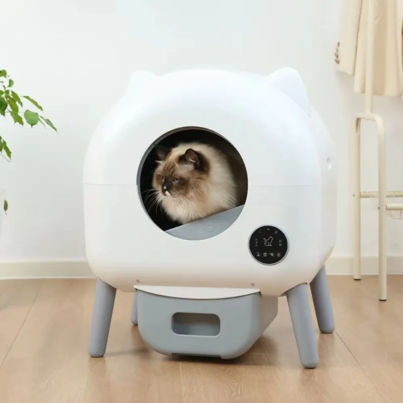 litière autonettoyante Customized Automatic Cat Litter Box Smart App Control Self Cleaning Litter Box Fully Enclosed Pet Toilet