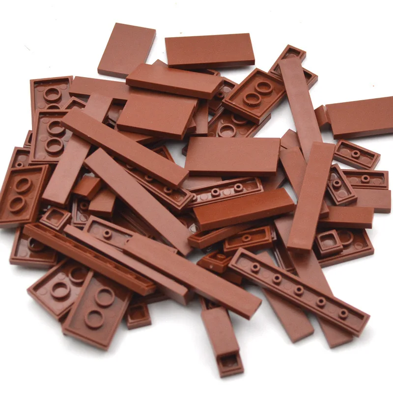 150 STKS DIY Model Gladde Dunne Bouwstenen MOC Veelkleurige Speelgoed Onderdelen Bulk Figuren Platte Tegel Bakstenen Educatief Kinderen Speelgoed