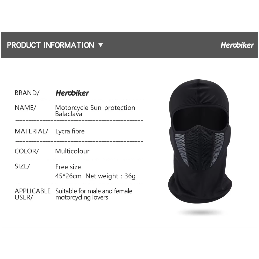 Motorcycle Balaclava Mask Off-Road Riding Mask Autumn Winter Warm Windproof Dustproof Bike Balaclava