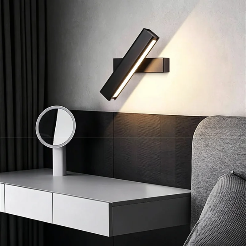Bedroom wall sconce, minimalist headboard lamp, rotating stairway, hallway, living room, study background wall light