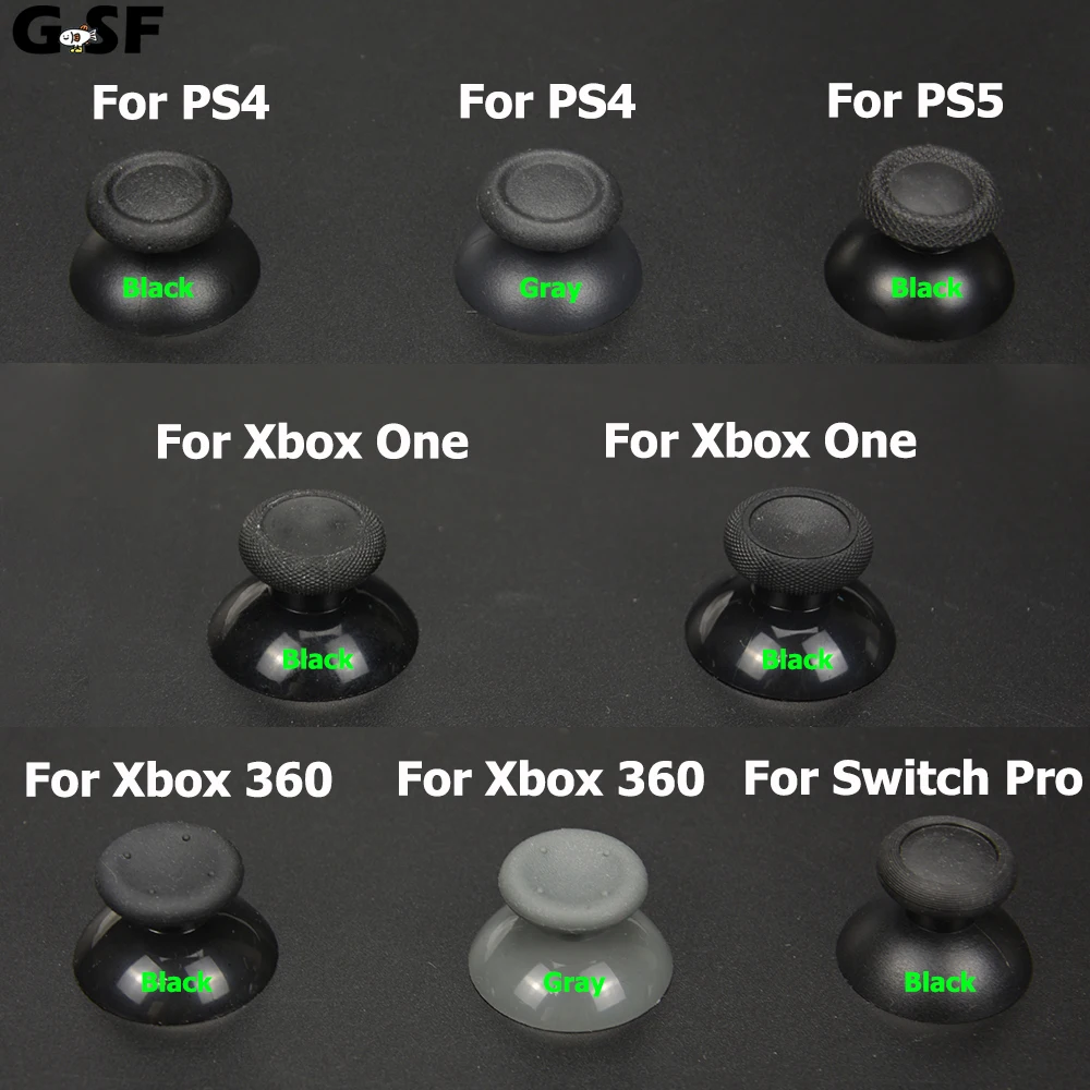 GSF 2-10pcs For PS5 PS4 Controller Thumbstick Cap Analog Joystick Thumb Stick Grip Cover For Xbox One Series X S 360 Switch Pro