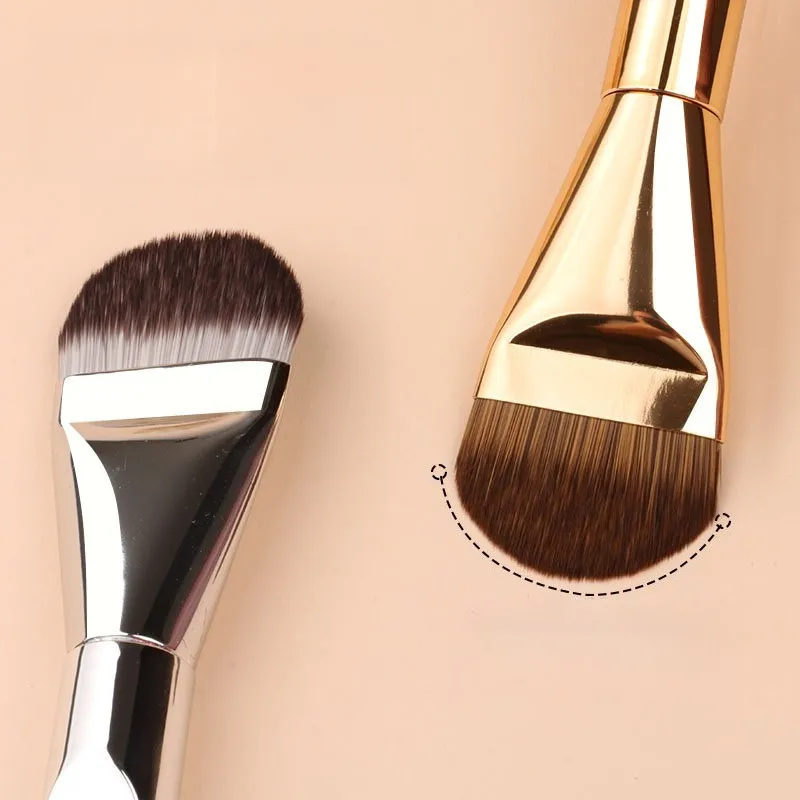 Ultra-Thin Tongue-Shaped Seamless Foundation Brush Flat Head Mask Brush Facial Makeup Applicator for Smooth Coverage