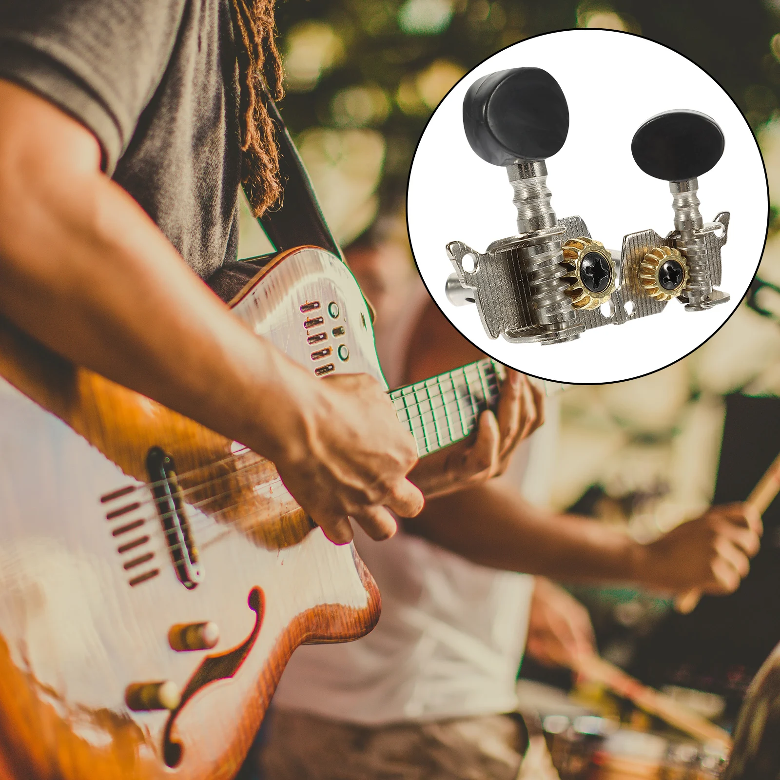 

6pcs Guitar Pegs 3 Left 3 Right Durable Tuning Pegs Guitar Accessories Metal Parts Instrument Components