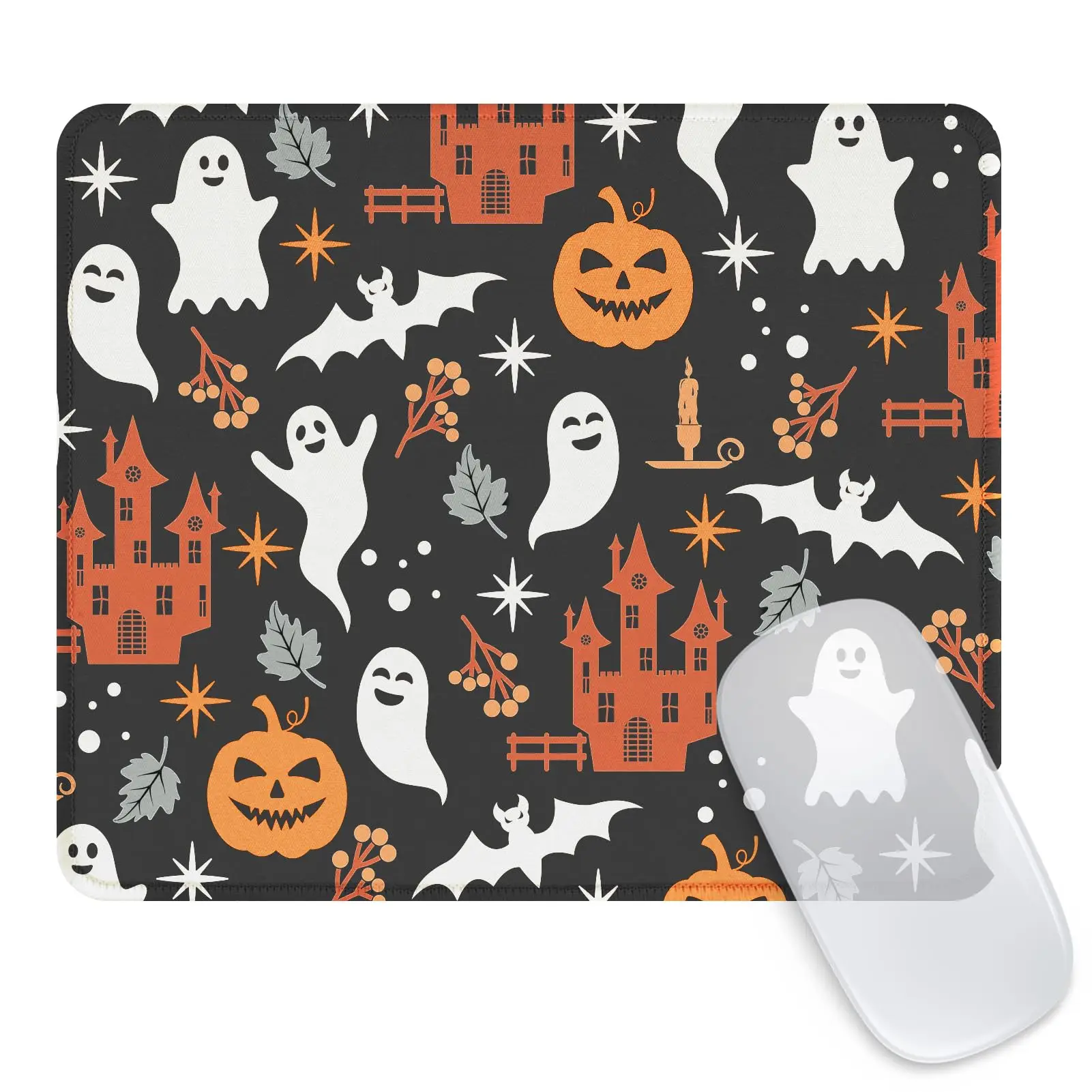 

Hot-Selling Vintage Ghost And Pumpkin Printing Square Mouse Pads Gaming Mousepad Mouse Mat Keyboard Mats Desk Pad 30x25cm