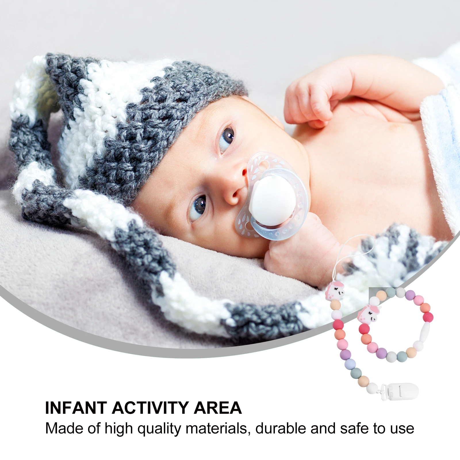 

1pc Silicone Teething Pacifier Holder For Baby Molar Soother Gum Chew Rope Teeth Teether Nursing Gum Infant Baby Teether