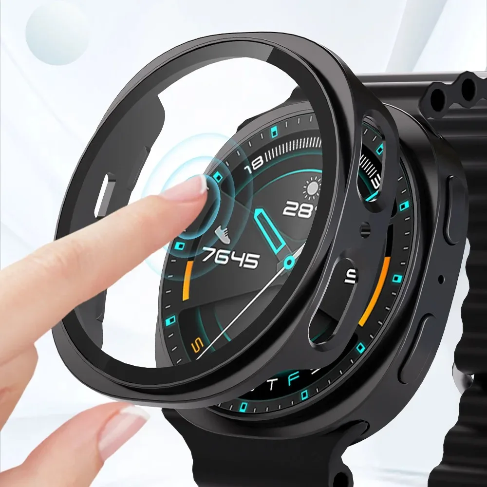 for Samsung Watch8 40/44mm frosted matte case, featuring a glass screen, shockproof and scratch-resistant, easy to install image 2