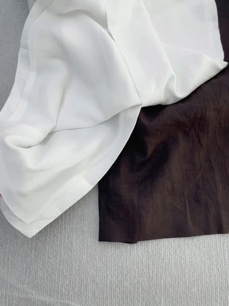 

Рекомендуется! Мат, белая льняная юбка, женская летняя новая удобная дышащая юбка с разрезом Ba