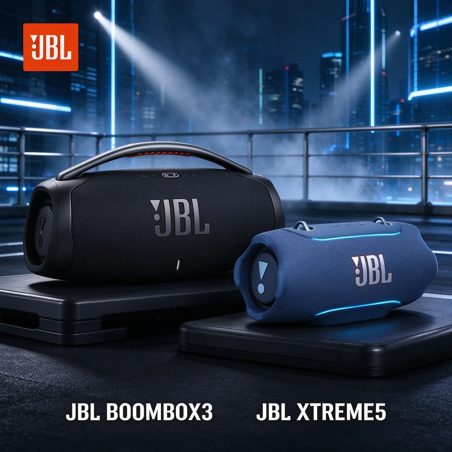 JBL BOOMBOX3 & XTREME5 Bluetooth Combo, JBL Pro Sound, Built-in Powerbank, Auracast for Backyard Events & Weekend Road Travel