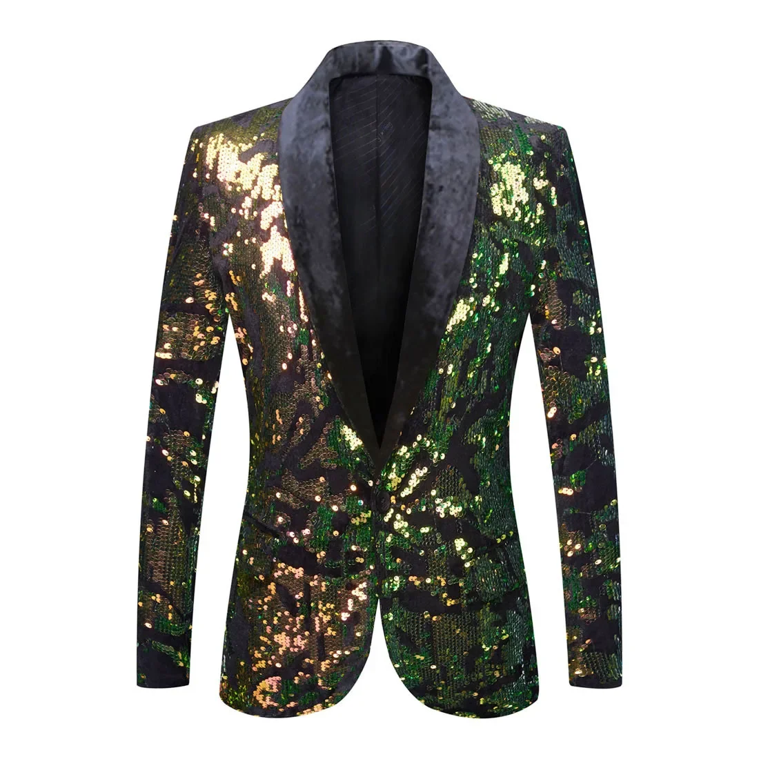 

Men's Suit Sequins Velvet Slim Fit Blazers Jacket Male Singer Host Stage Concert Performance Tuxedo Suits Formal Outfit New