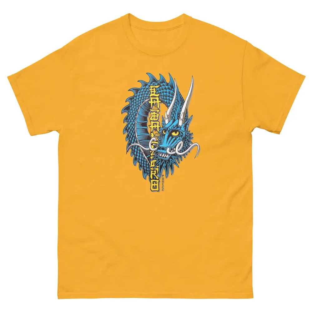 Caballero Skater blue dragon Retro 90s T-shirt Y2K tops Unisex Summer Short Sleeve