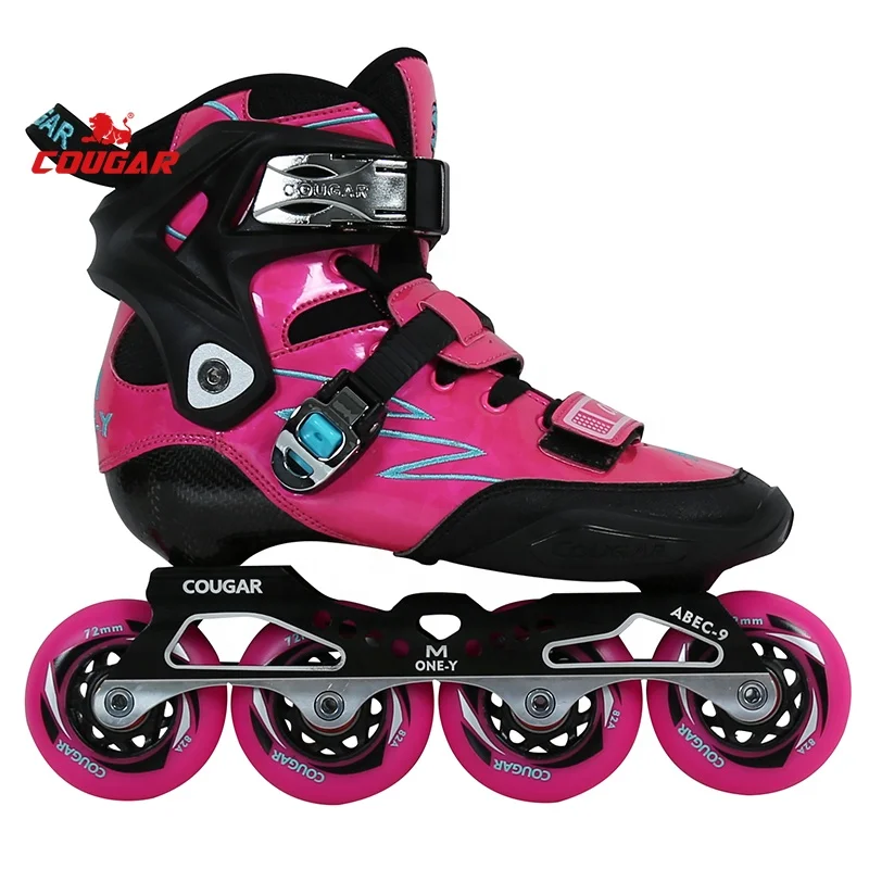 

Factory Blue Pink Slalom Frame Free Roller Skates Shoe Cougar Carbon Fiber Kids Professional Inline Skates