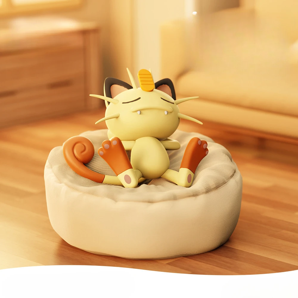 Figuras de Pokémon Pikachu Gonbe Rowlet Meowth Slowpoke Charmander Leisure Time Series, modelo de mano, adornos, juguete para regalo