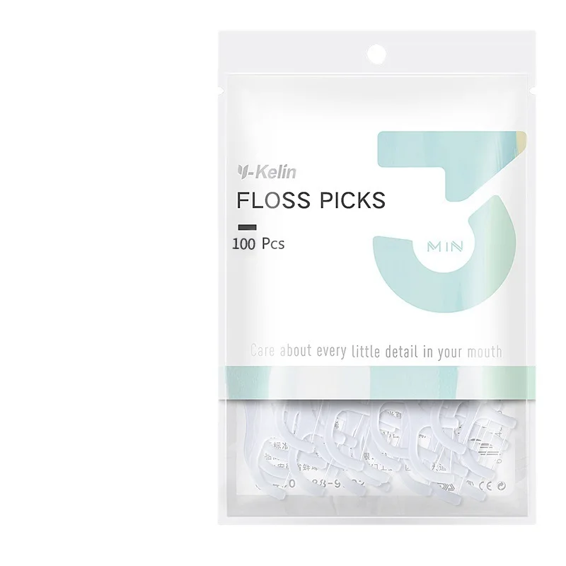 Household bag with ultra-fine round thread for safe and portable cleaning of teeth gaps and disposable dental floss