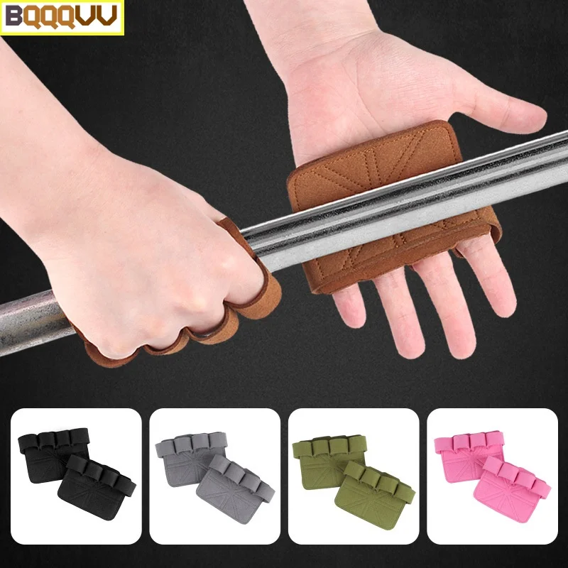 1Pair Cross Training Weight Lifting Fitness Gym Barehand Gloves, Rowing Non-Slip Callus Guard Padded Grip for Workout, Pull Up