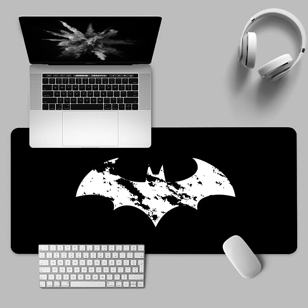 B-Batman Hero Logo podkładka pod mysz drukowanie HD gracze komputerowi krawędź blokująca antypoślizgowa podkładka pod mysz XXL90x40cm klawiatura podkładka na biurko do komputera