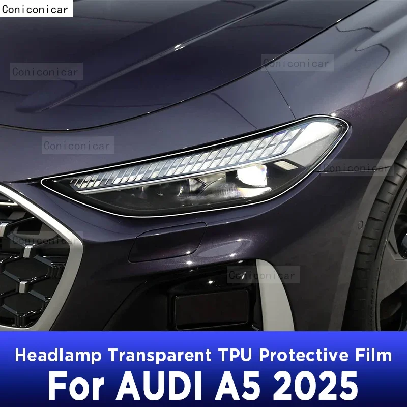 

Защитная пленка, наклейки из ТПУ для AUDI A5 2021, автомобильные фары, прозрачный черный ремонт, защита от царапин, аксессуары из PPF, украшение