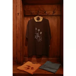 Second Order Cross-Over Collar Printed Pocket Tee Sea Island Cotton T-Shirt Men